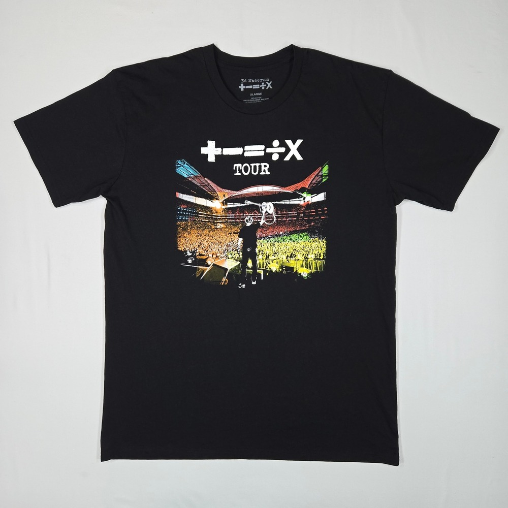 Ed Sheeran World Tour Concert Shirt XL Black Stadium Graphic Fan Merch Tee